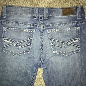 BKE Payton Blue Wash Bootcut Distressed 30x31 1/2